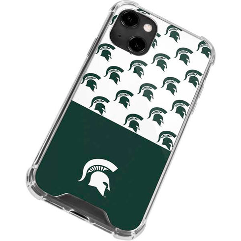 Michigan State University Spartans MSU Split iPhone 14 Clear Case