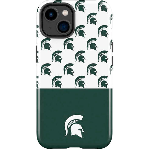 Michigan State University Spartans MSU Split iPhone 14 Plus Impact Case