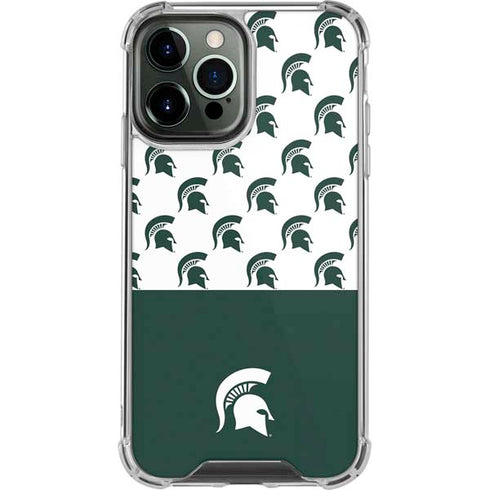 Michigan State University Spartans MSU Split iPhone 15 Pro Max Clear Case