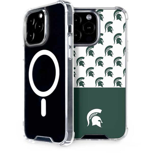 Michigan State University Spartans MSU Split iPhone 14 Pro Max MagSafe Case