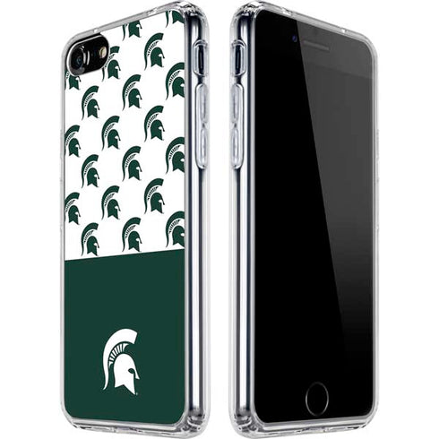 Michigan State University Spartans MSU Split iPhone SE (2nd & 3rd Gen) Clear Case