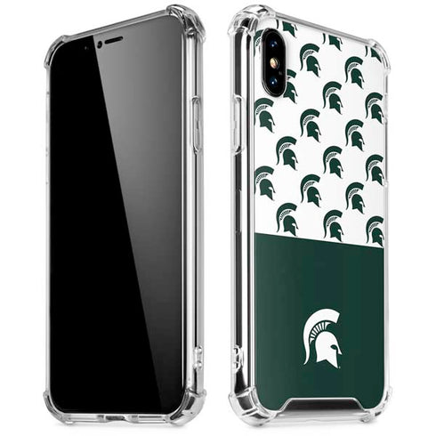 Michigan State University Spartans MSU Split iPhone XS Max Clear Case