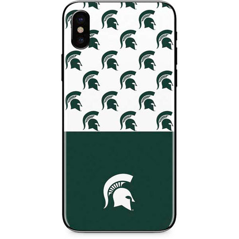 Michigan State University Spartans MSU Split iPhone XS Skin