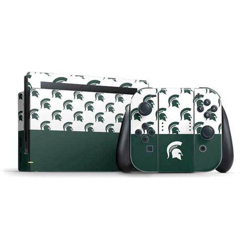 Michigan State University Spartans MSU Split Nintendo Switch Bundle Skin