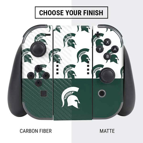 Michigan State University Spartans MSU Split Nintendo Switch Bundle Skin