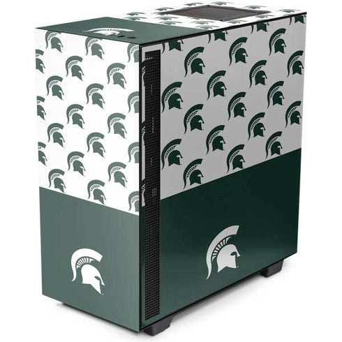 Michigan State University Spartans MSU Split NZXT H510 Compact ATX Mid-Tower Case Skin