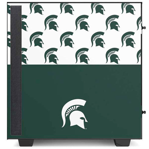 Michigan State University Spartans MSU Split NZXT H510 Compact ATX Mid-Tower Case Skin