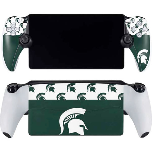 Michigan State University Spartans MSU Split PlayStation Portal Remote Player Skin
