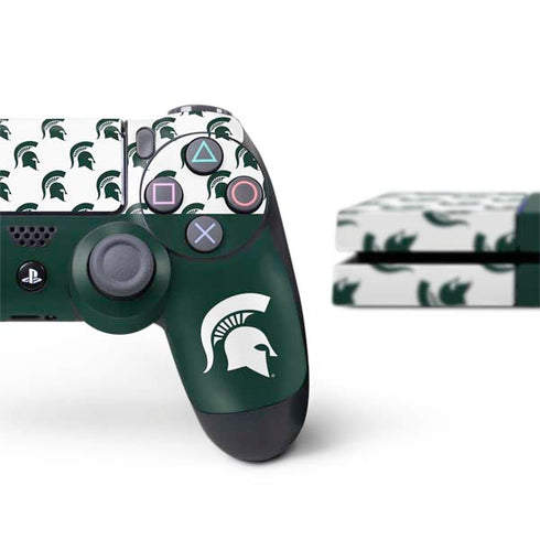 Michigan State University Spartans MSU Split PS4 Console and Controller Bundle Skin