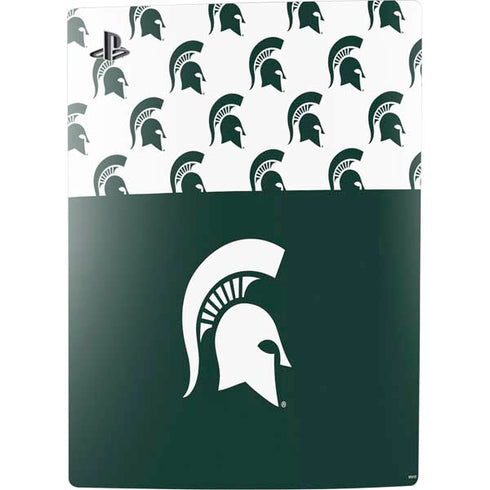 Michigan State University Spartans MSU Split PS5 Digital Edition Console Skin