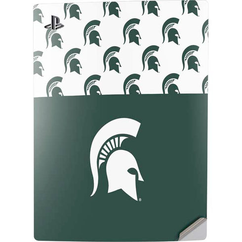 Michigan State University Spartans MSU Split PS5 Digital Edition Console Skin