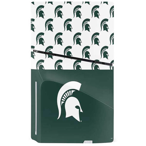 Michigan State University Spartans MSU Split PS5 Slim Disk Console Skin