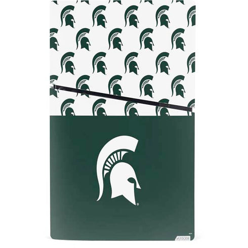 Michigan State University Spartans MSU Split PS5 Slim Digital Edition Bundle Skin