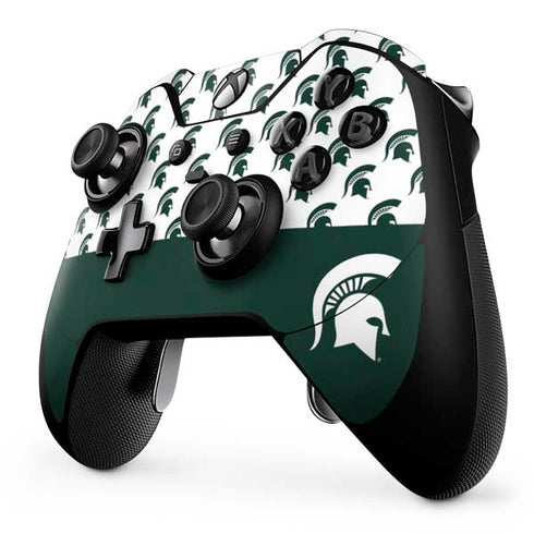 Michigan State University Spartans MSU Split Xbox One Elite Controller Skin