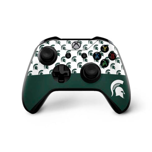 Michigan State University Spartans MSU Split Xbox One X Controller Skin