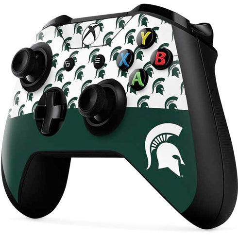 Michigan State University Spartans MSU Split Xbox One X Controller Skin