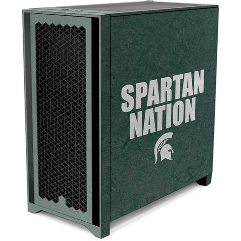 Michigan State University Spartans Nation Corsair 4000D Tempered Glass Mid-Tower ATX Case Skin
