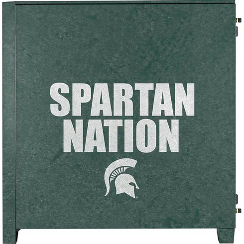 Michigan State University Spartans Nation Corsair 4000D Tempered Glass Mid-Tower ATX Case Skin