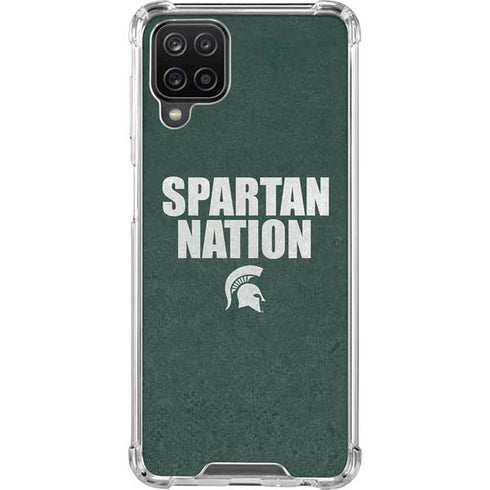Michigan State University Spartans Nation Galaxy A12 Clear Case