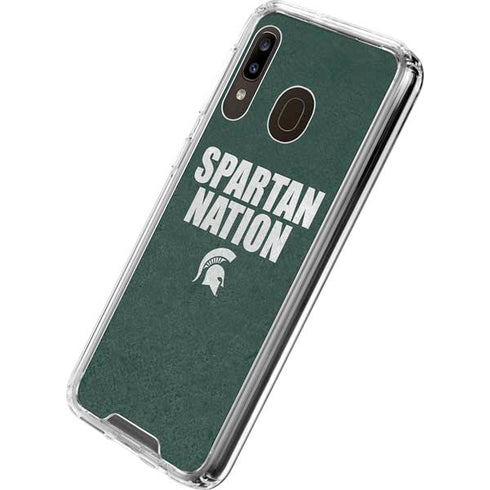 Michigan State University Spartans Nation Galaxy A30 Clear Case