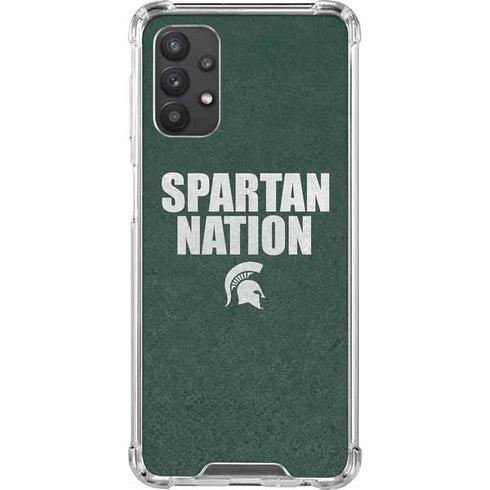 Michigan State University Spartans Nation Galaxy A32 5G Clear Case