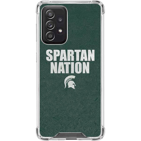 Michigan State University Spartans Nation Galaxy A52 5G Clear Case