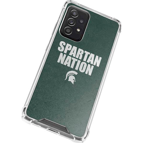Michigan State University Spartans Nation Galaxy A52 5G Clear Case