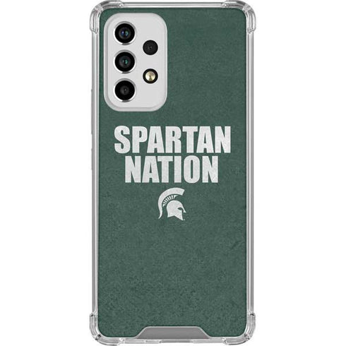 Michigan State University Spartans Nation Galaxy A53 5G Clear Case