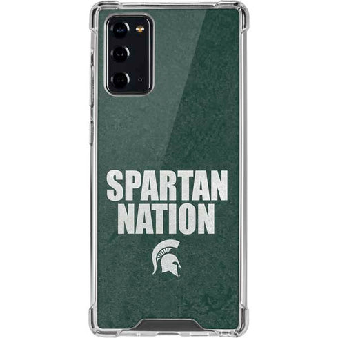 Michigan State University Spartans Nation Galaxy Note20 5G Clear Case