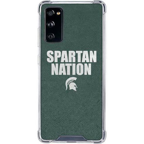 Michigan State University Spartans Nation Galaxy S20 FE Clear Case