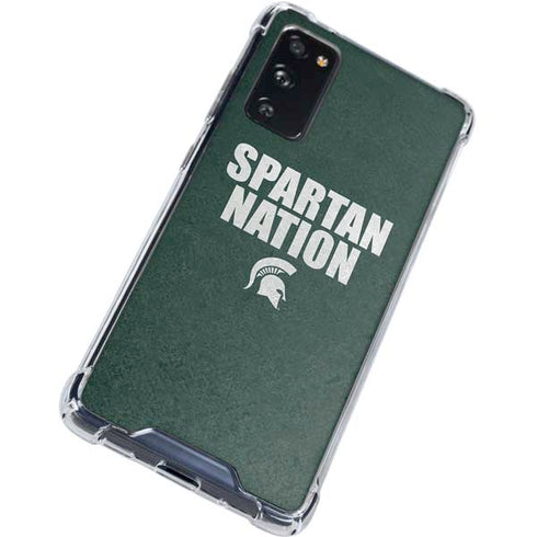 Michigan State University Spartans Nation Galaxy S20 FE Clear Case
