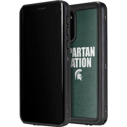 Michigan State University Spartans Nation Galaxy S20 Plus Waterproof Case