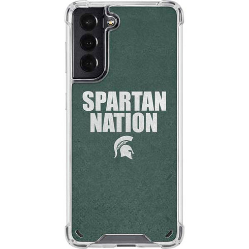 Michigan State University Spartans Nation Galaxy S21 5G Clear Case