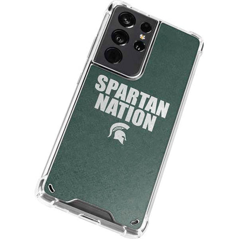 Michigan State University Spartans Nation Galaxy S21 Ultra 5G Clear Case