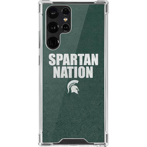 Michigan State University Spartans Nation Galaxy S22 Ultra Clear Case