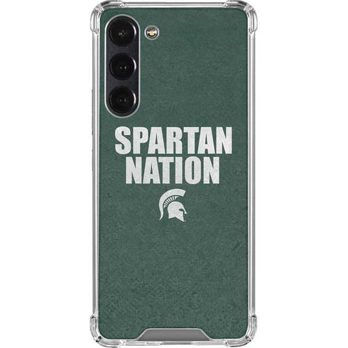 Michigan State University Spartans Nation Galaxy S23 Plus Clear Case