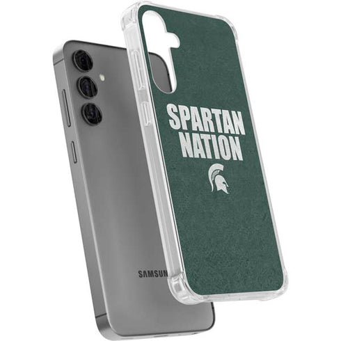 Michigan State University Spartans Nation Galaxy S24 Plus Clear Case