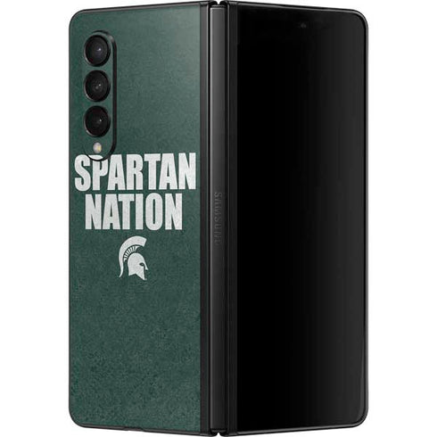 Michigan State University Spartans Nation Galaxy Z Fold3 5G Skin