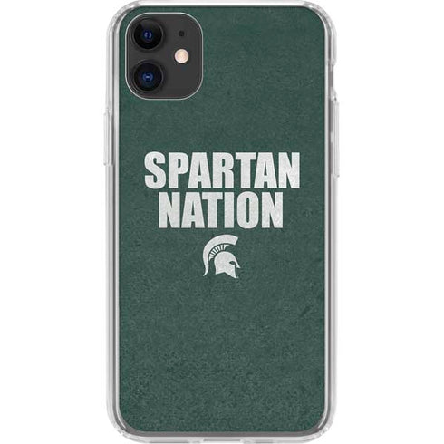 Michigan State University Spartans Nation iPhone 11 Clear Case