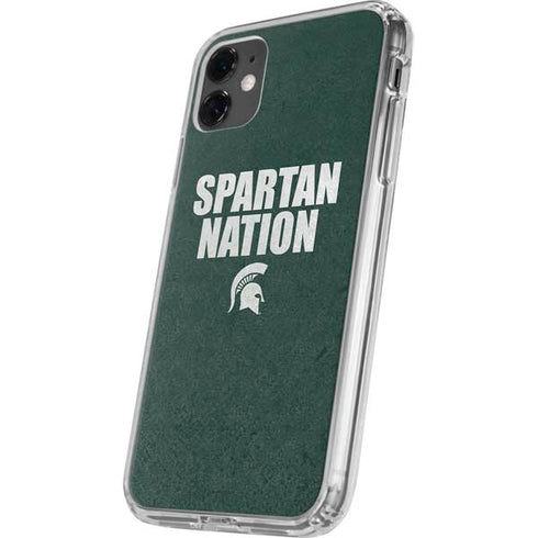 Michigan State University Spartans Nation iPhone 11 Clear Case