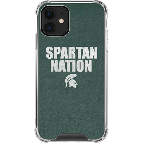 Michigan State University Spartans Nation iPhone 12 Clear Case