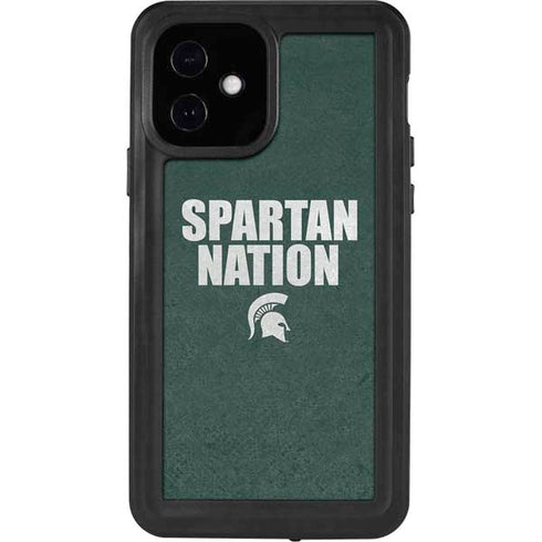 Michigan State University Spartans Nation iPhone 12 Waterproof Case