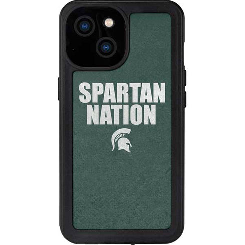 Michigan State University Spartans Nation iPhone 13 Mini Waterproof Case