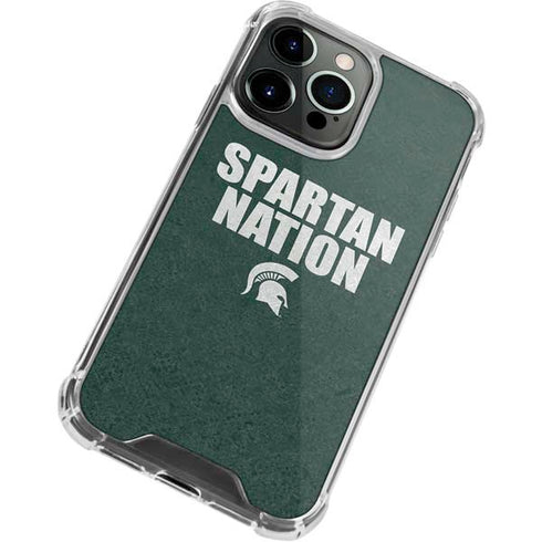 Michigan State University Spartans Nation iPhone 13 Pro Clear Case
