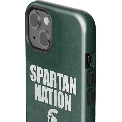 Michigan State University Spartans Nation iPhone 15 Plus Impact Case