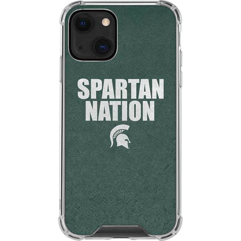 Michigan State University Spartans Nation iPhone 14 Plus Clear Case