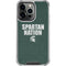 Michigan State University Spartans Nation iPhone 14 Pro Clear Case