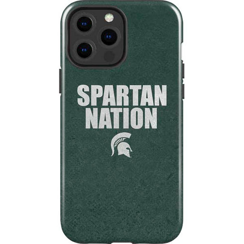Michigan State University Spartans Nation iPhone 15 Pro Max Impact Case