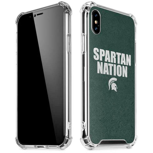 Michigan State University Spartans Nation iPhone XS Max Clear Case