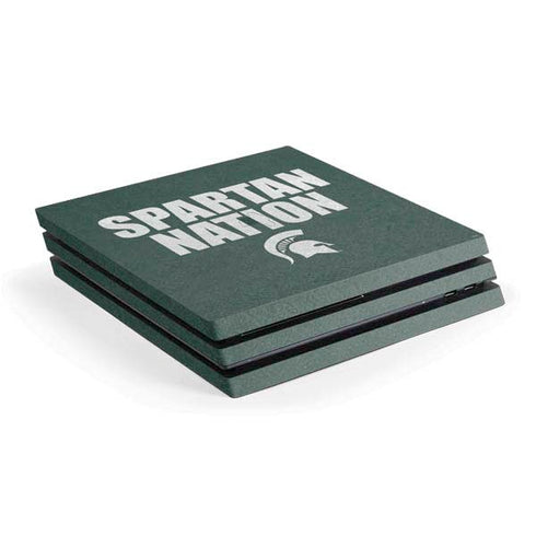 Michigan State University Spartans Nation PS4 Pro Console Skin